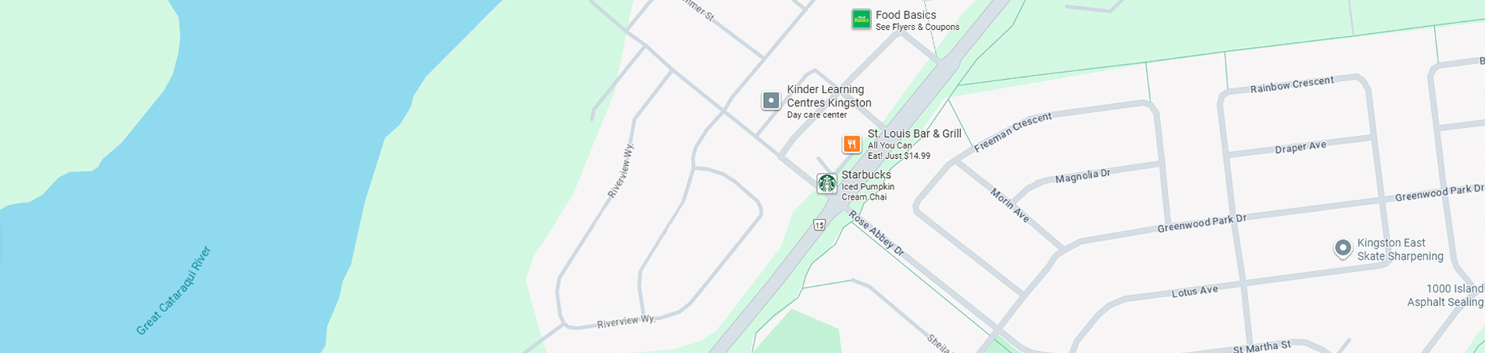 A map of the Riverview neighbourhood.