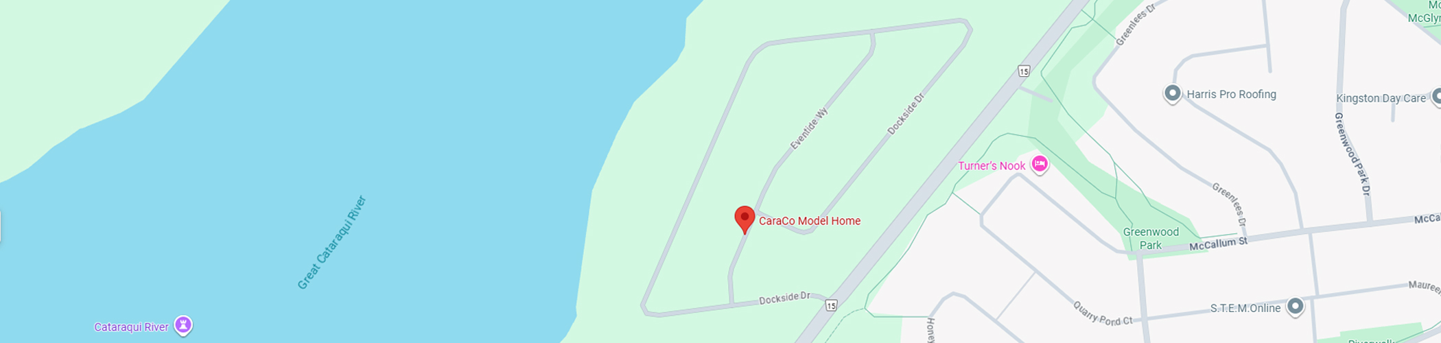 A map of the Riverview Shores community.