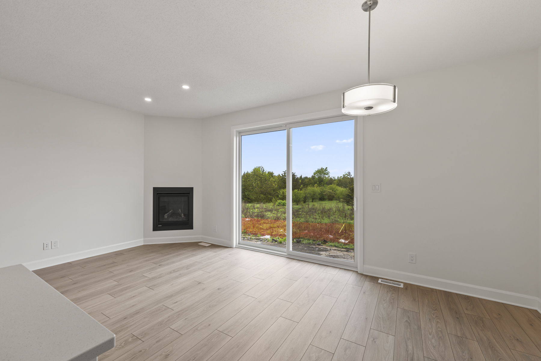 Open concept kitchen, living room