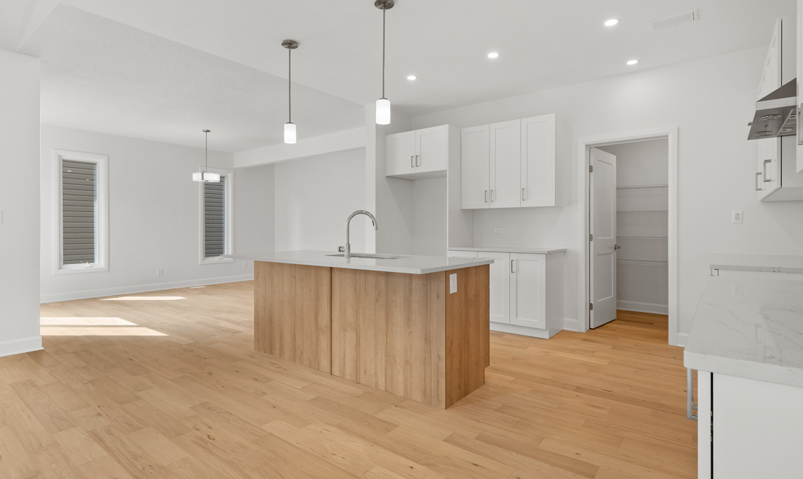 Open concept kitchen, livingroom and dining room