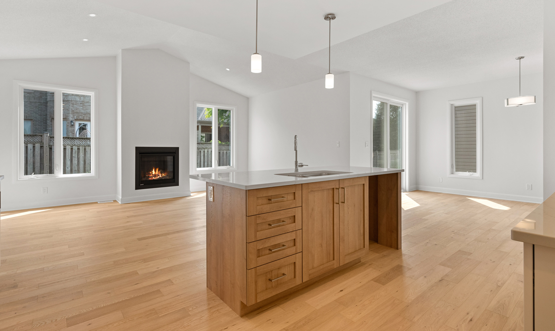 Open concept kitchen, livingroom and dining room