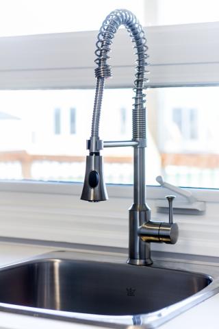 Close up of faucet