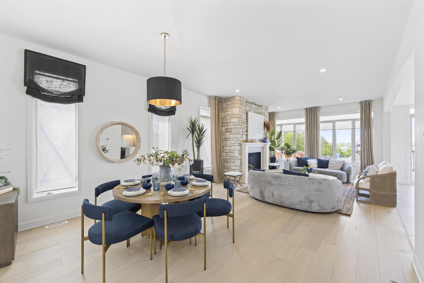 Open concept dining and living room