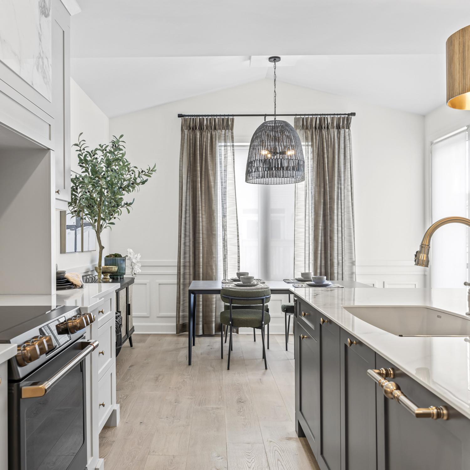 View of dining room from kitchen