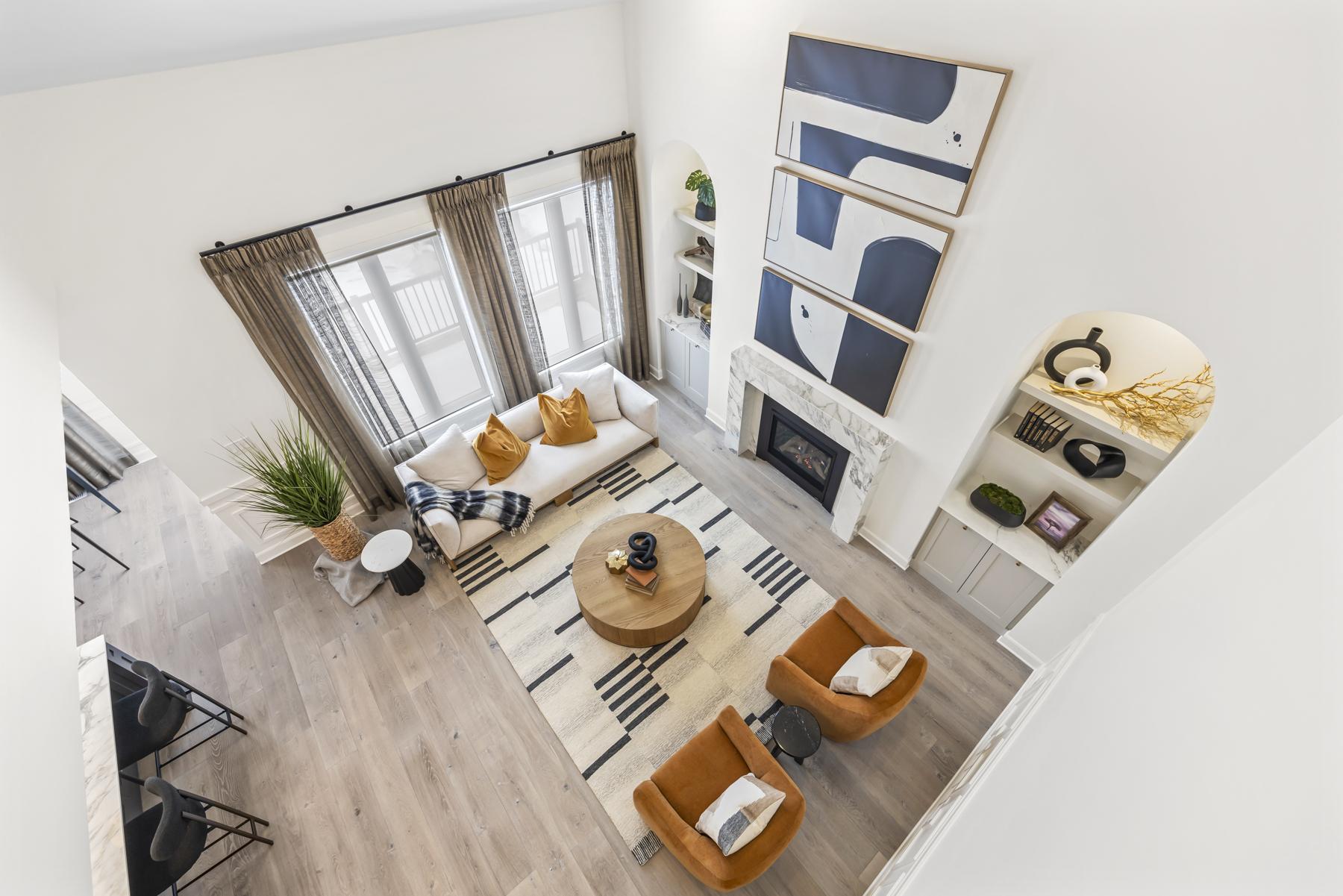 View of livingroom from second floor